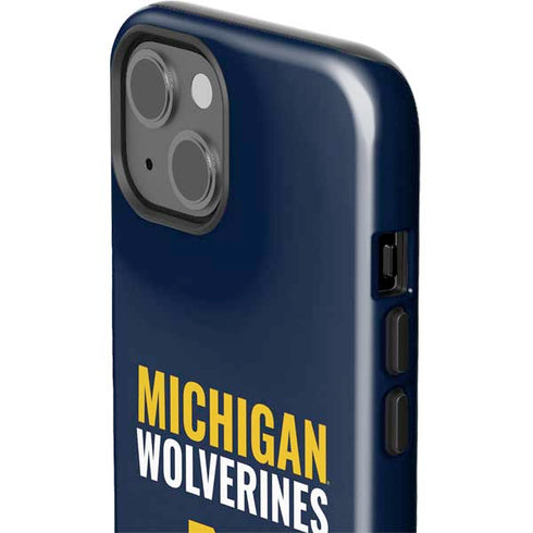 University of Michigan Wolverines M iPhone 15 Plus Impact Case
