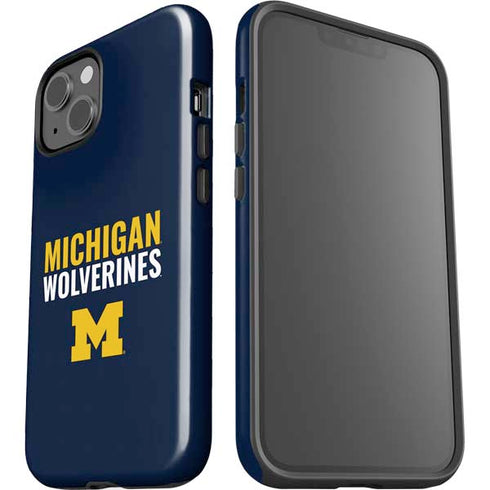 University of Michigan Wolverines M iPhone 15 Plus Impact Case