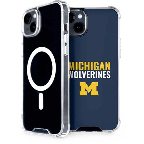 University of Michigan Wolverines M iPhone 15 Plus MagSafe Case