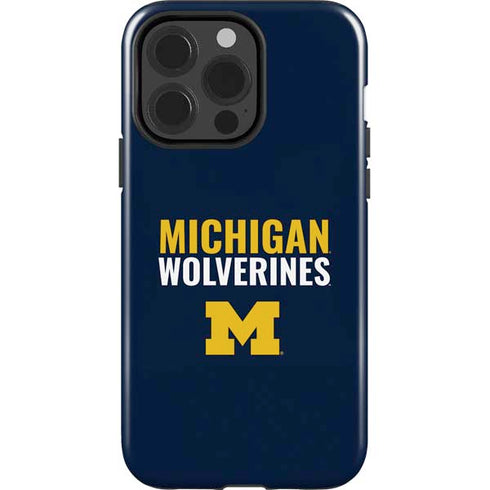 University of Michigan Wolverines M iPhone 15 Pro Impact Case