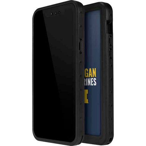 University of Michigan Wolverines M iPhone 15 Plus Waterproof Case
