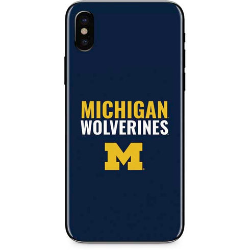 University of Michigan Wolverines M iPhone XS Skin