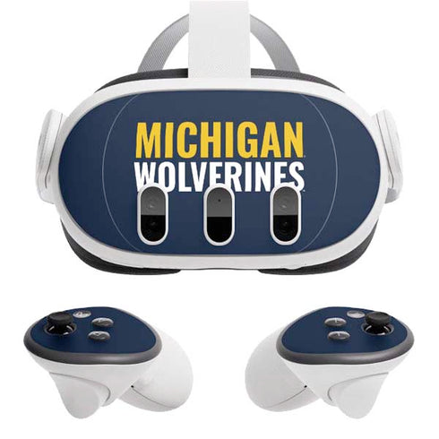 University of Michigan Wolverines M Meta Quest 3 Skin