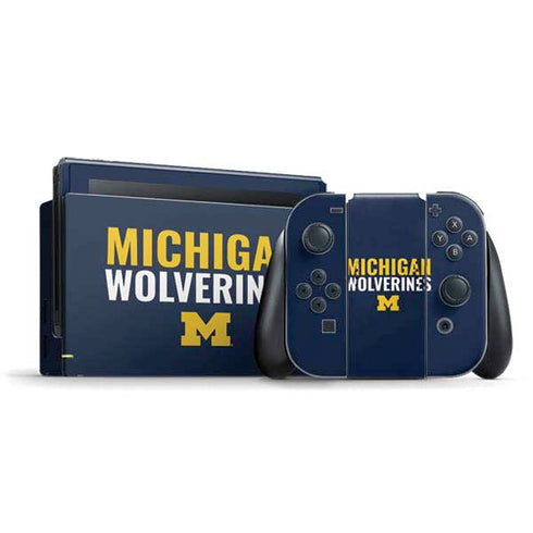Michigan Wolverines M Nintendo Switch Bundle Skin