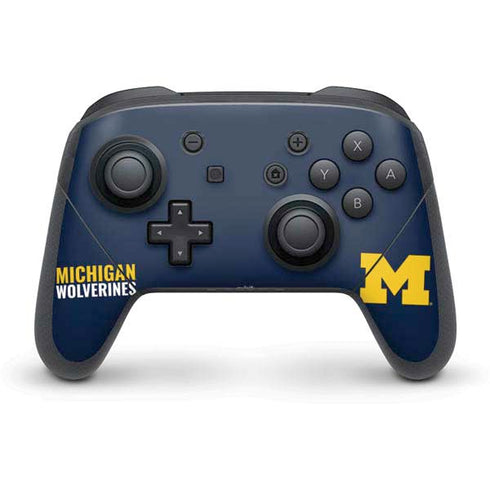 Michigan Wolverines M Nintendo Switch Pro Controller Skin