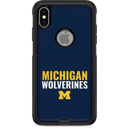 Michigan Wolverines M OtterBox Commuter iPhone XS Max Skin