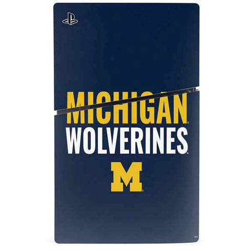 University of Michigan Wolverines M PS5 Slim Disk Console Skin