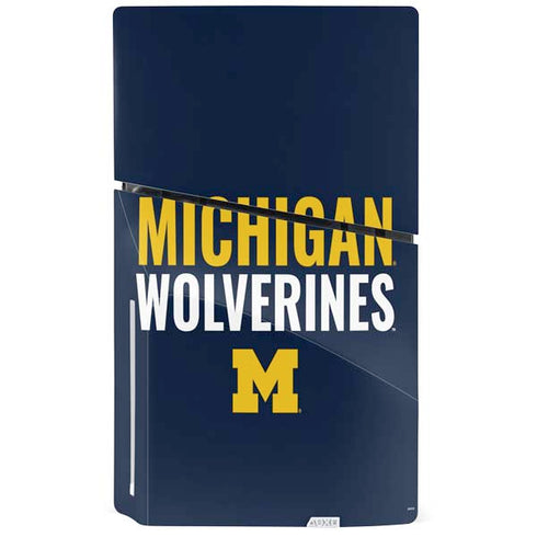 University of Michigan Wolverines M PS5 Slim Disk Console Skin