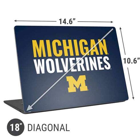 University of Michigan Wolverines M Universal Laptop 18in (14.6 x 10.6in) Skin