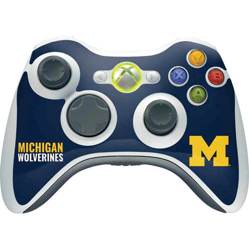 Michigan Wolverines M Xbox 360 Wireless Controller Skin