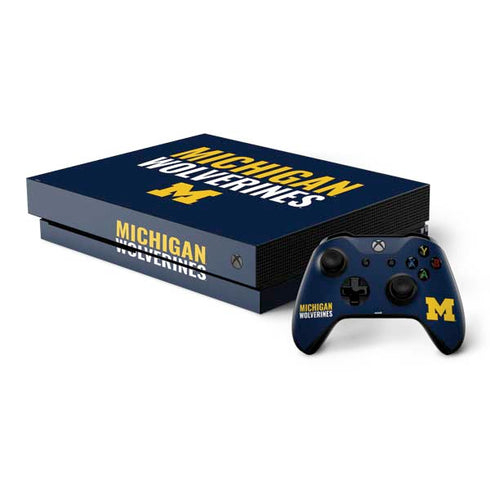 Michigan Wolverines M Xbox One X Bundle Skin