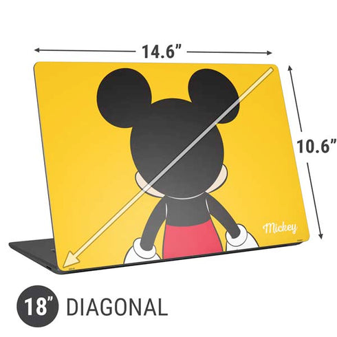 Disney Mickey Mouse Backwards Universal Laptop 18in (14.6 x 10.6in) Skin