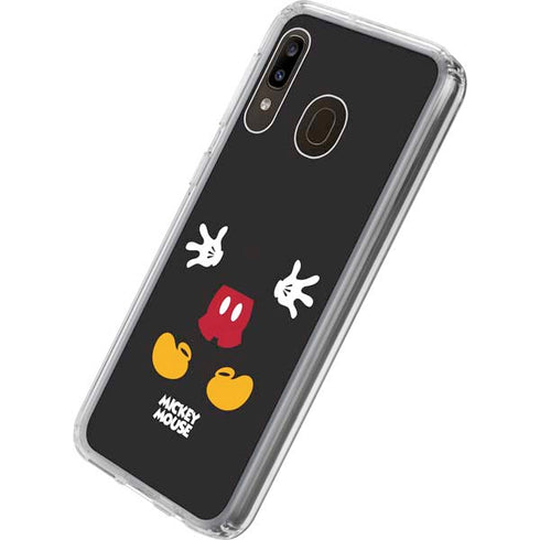 Disney Mickey Mouse Body Galaxy A20 Clear Case