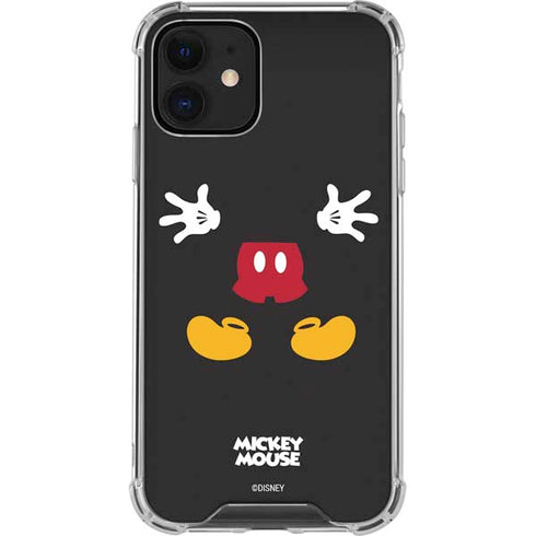 Disney Mickey Mouse Body iPhone 12 Mini Clear Case