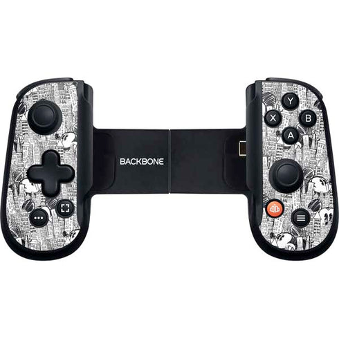 Disney Mickey Mouse Cityscape Sketch Backbone One for iPhone Game Controller Skin