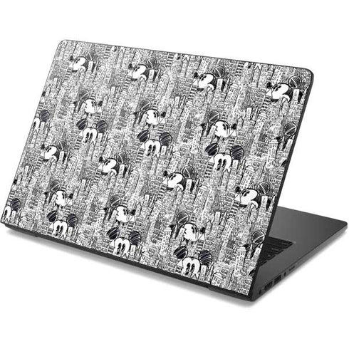 Disney Mickey Mouse Cityscape Sketch Dell Chromebook Skin