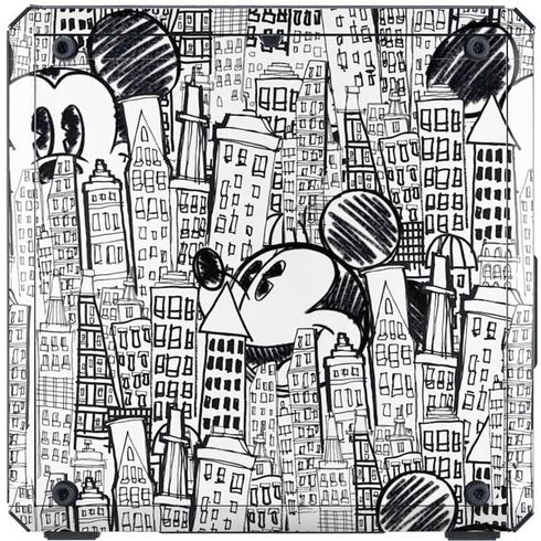 Disney Mickey Mouse Cityscape Sketch Cooler Master MasterBox Q300L Mini Tower Skin