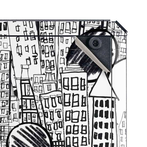 Disney Mickey Mouse Cityscape Sketch Cooler Master MasterBox Q300L Mini Tower Skin