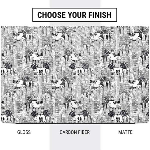 Disney Mickey Mouse Cityscape Sketch Dell Vostro Skin