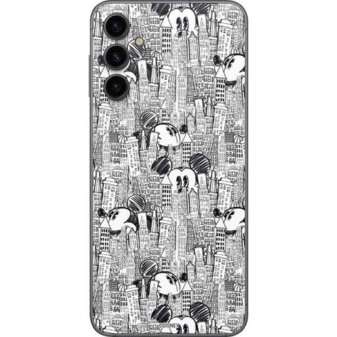 Disney Mickey Mouse Cityscape Sketch Galaxy A14 5G Skin
