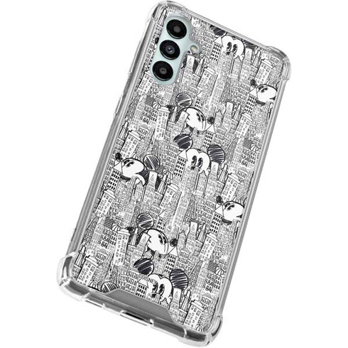 Disney Mickey Mouse Cityscape Sketch Galaxy A15 5G Clear Case