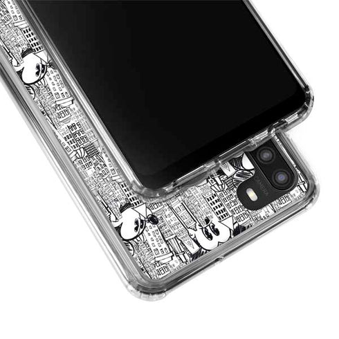 Disney Mickey Mouse Cityscape Sketch Galaxy A21 Clear Case