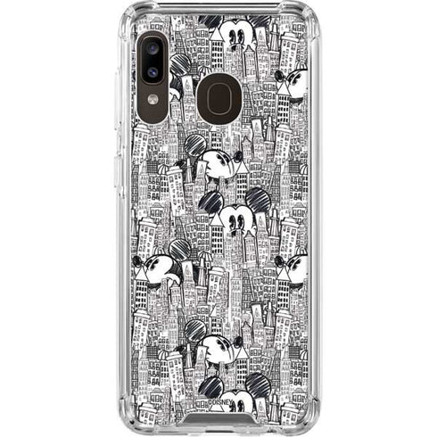 Disney Mickey Mouse Cityscape Sketch Galaxy A30 Clear Case