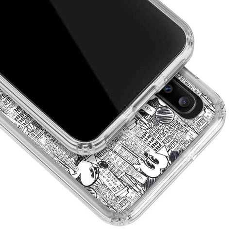 Disney Mickey Mouse Cityscape Sketch Galaxy A30 Clear Case