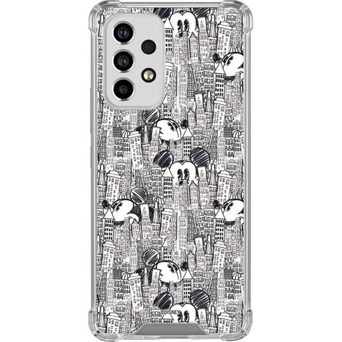 Disney Mickey Mouse Cityscape Sketch Galaxy A33 5G Clear Case