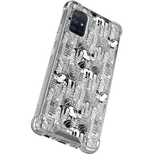 Disney Mickey Mouse Cityscape Sketch Galaxy A51 5G Clear Case