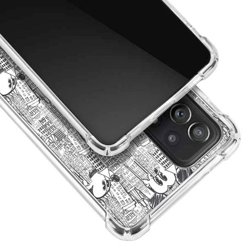 Disney Mickey Mouse Cityscape Sketch Galaxy A52 5G Clear Case