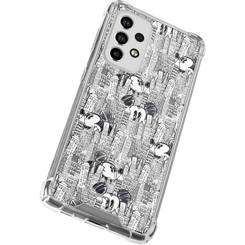 Disney Mickey Mouse Cityscape Sketch Galaxy A53 5G Clear Case