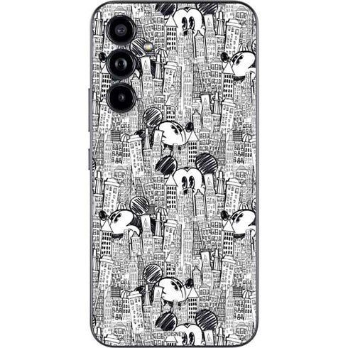 Disney Mickey Mouse Cityscape Sketch Galaxy A54 5G Skin