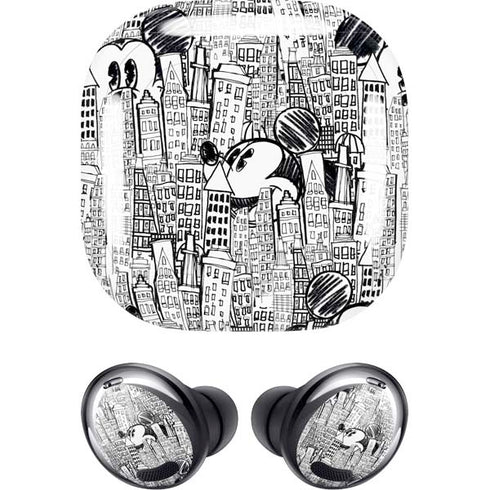 Disney Mickey Mouse Cityscape Sketch Galaxy Buds Pro Skin
