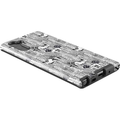 Disney Mickey Mouse Cityscape Sketch Galaxy Note 10 Pro Case