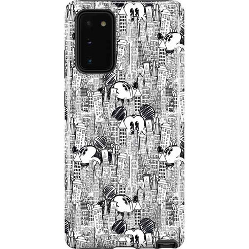 Disney Mickey Mouse Cityscape Sketch Galaxy Note20 5G Pro Case