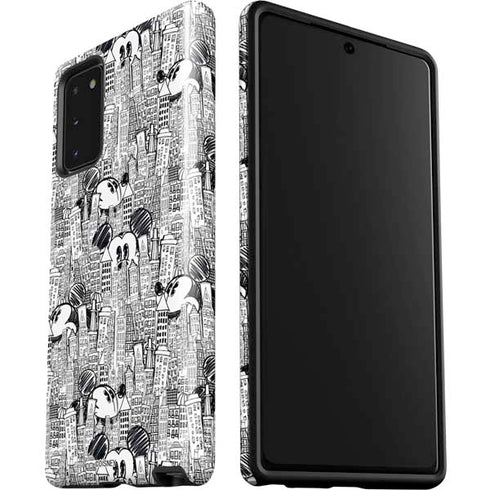 Disney Mickey Mouse Cityscape Sketch Galaxy Note20 5G Pro Case