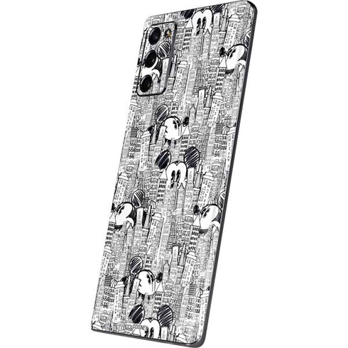 Disney Mickey Mouse Cityscape Sketch Galaxy Note20 5G Skin