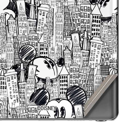 Disney Mickey Mouse Cityscape Sketch Galaxy Note20 5G Skin