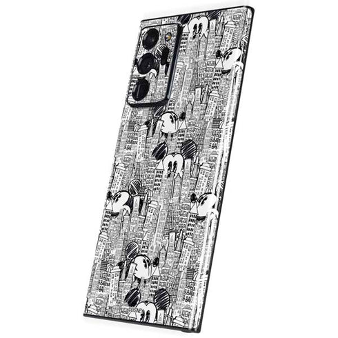 Disney Mickey Mouse Cityscape Sketch Galaxy Note20 Ultra 5G Skin