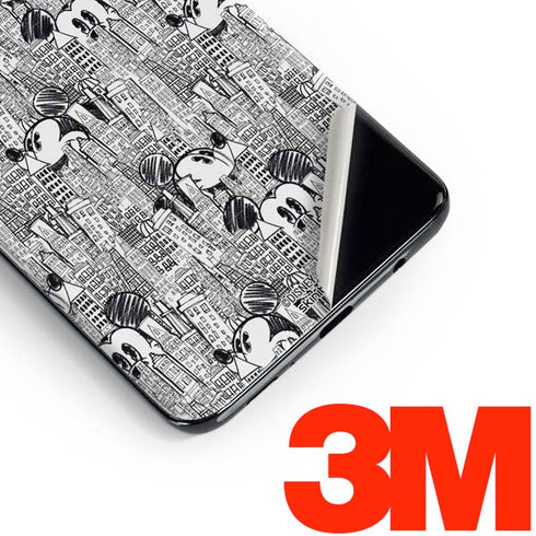 Disney Mickey Mouse Cityscape Sketch Galaxy S10 Skin