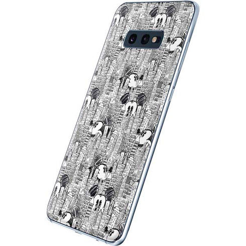 Disney Mickey Mouse Cityscape Sketch Galaxy S10e Skin