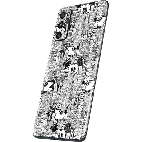 Disney Mickey Mouse Cityscape Sketch Galaxy S20 Fan Edition Skin