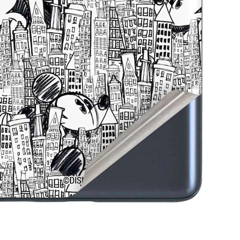 Disney Mickey Mouse Cityscape Sketch Galaxy S20 Fan Edition Skin