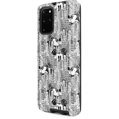 Disney Mickey Mouse Cityscape Sketch Galaxy S20 Plus Pro Case