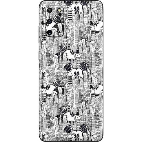 Disney Mickey Mouse Cityscape Sketch Galaxy S20 Plus Skin