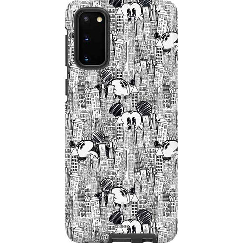 Disney Mickey Mouse Cityscape Sketch Galaxy S20 Pro Case