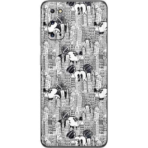 Disney Mickey Mouse Cityscape Sketch Galaxy S20 Skin