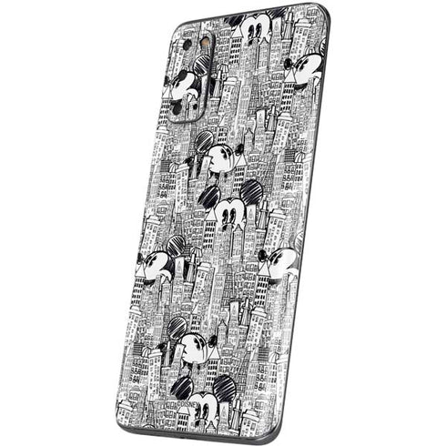 Disney Mickey Mouse Cityscape Sketch Galaxy S20 Skin