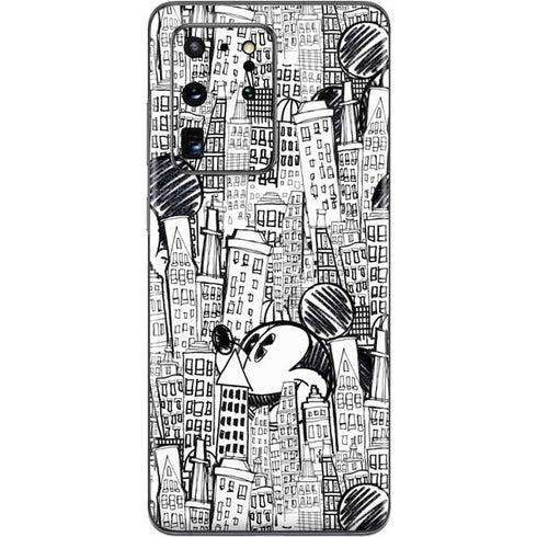 Disney Mickey Mouse Cityscape Sketch Galaxy S20 Ultra 5G Skin